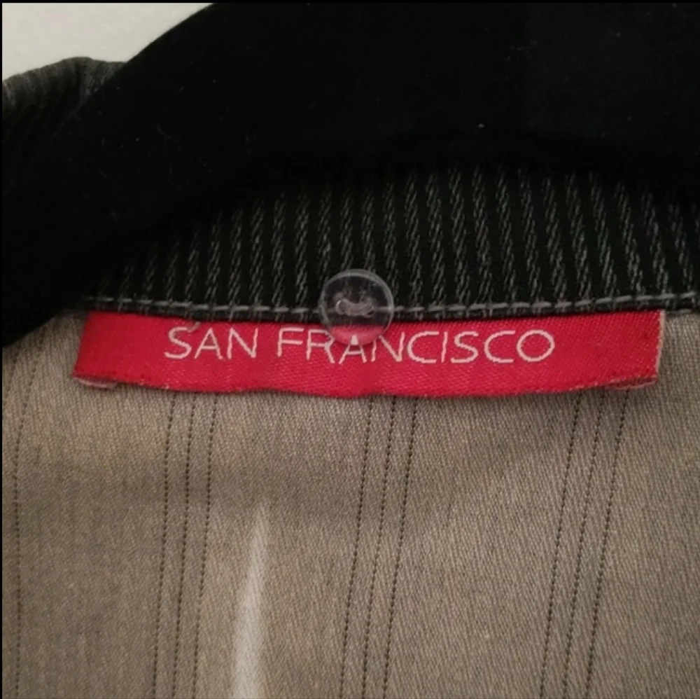San Francisco| Grey Corduroy Short Button Jacket - Picture 5 of 10